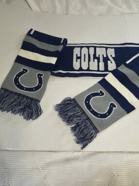 Indianapolis Colts Football Team Logo Knit  Reversable Unisex Scarf